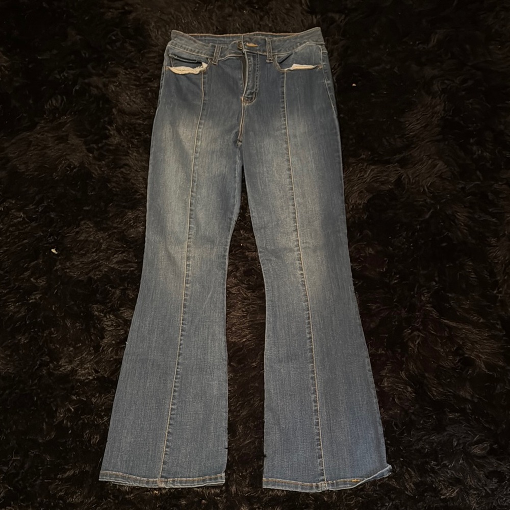 Stylish Blue Flare Women's Jeans